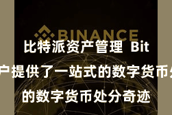 比特派资产管理  Bitpie为用户提供了一站式的数字货币处分奇迹