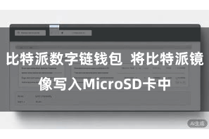 比特派数字链钱包  将比特派镜像写入MicroSD卡中